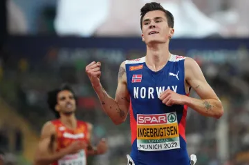 Jakob Ingebrigtsen z Norska na ME v Mnichově