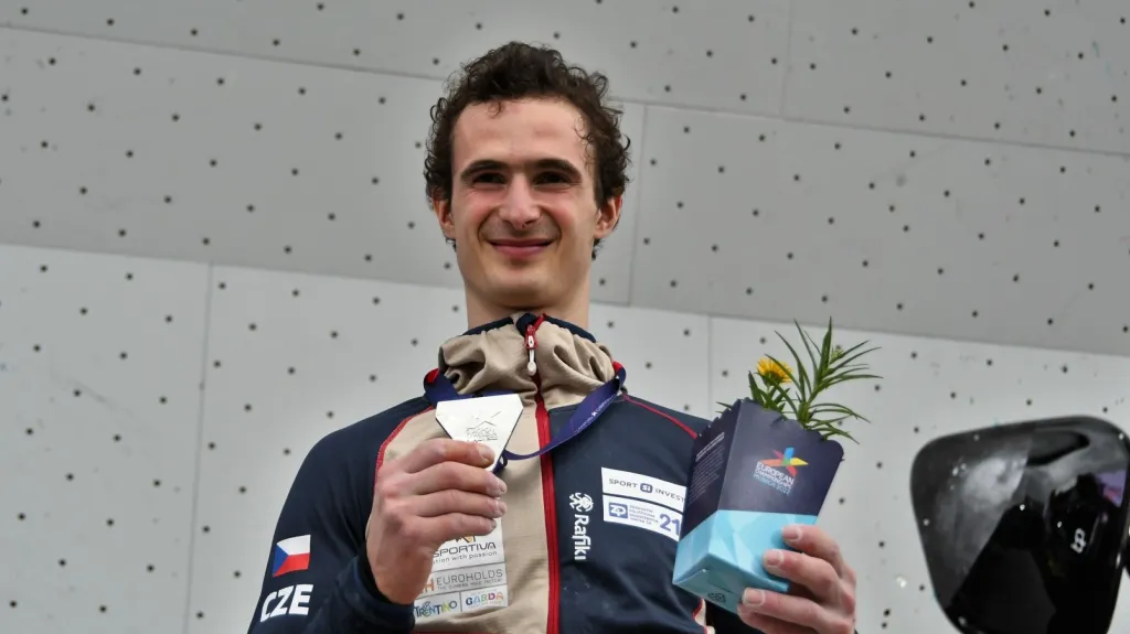 Adam Ondra se stříbrem z ME