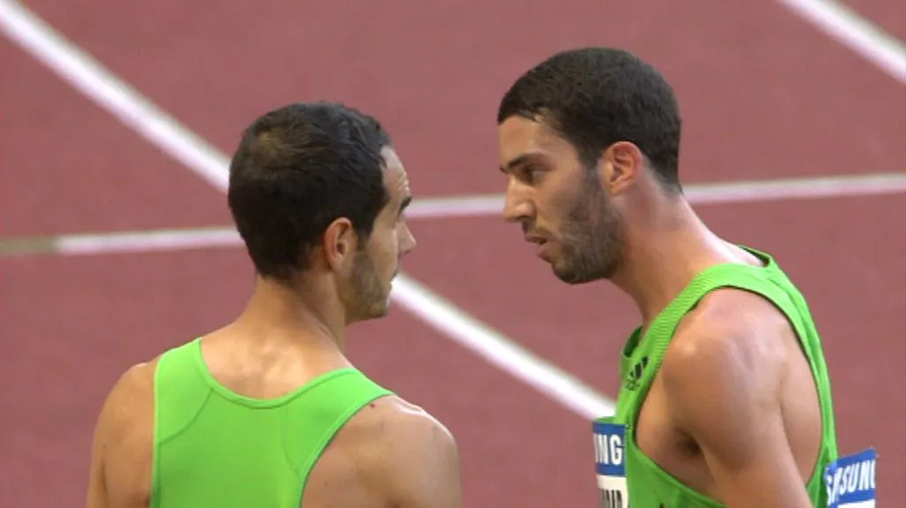 Francouzsští atleti Mehdi Baala a Mahiedine Mekhissi-Benabbad
