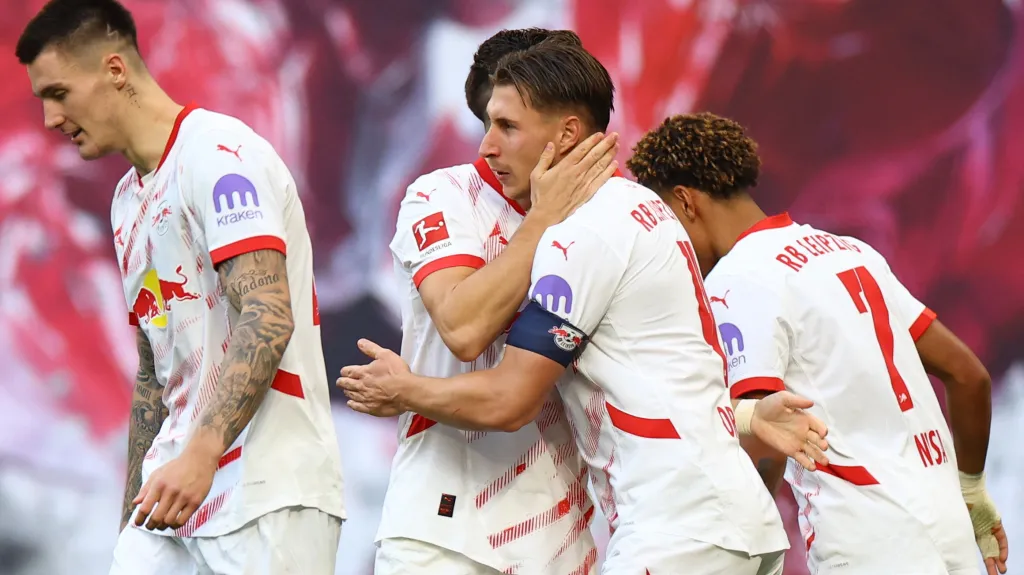 Fotbalisté Lipska se radují