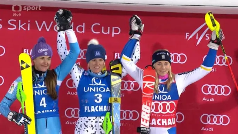 Strachová druhá ve Flachau - dramatické vyvrcholení závodu