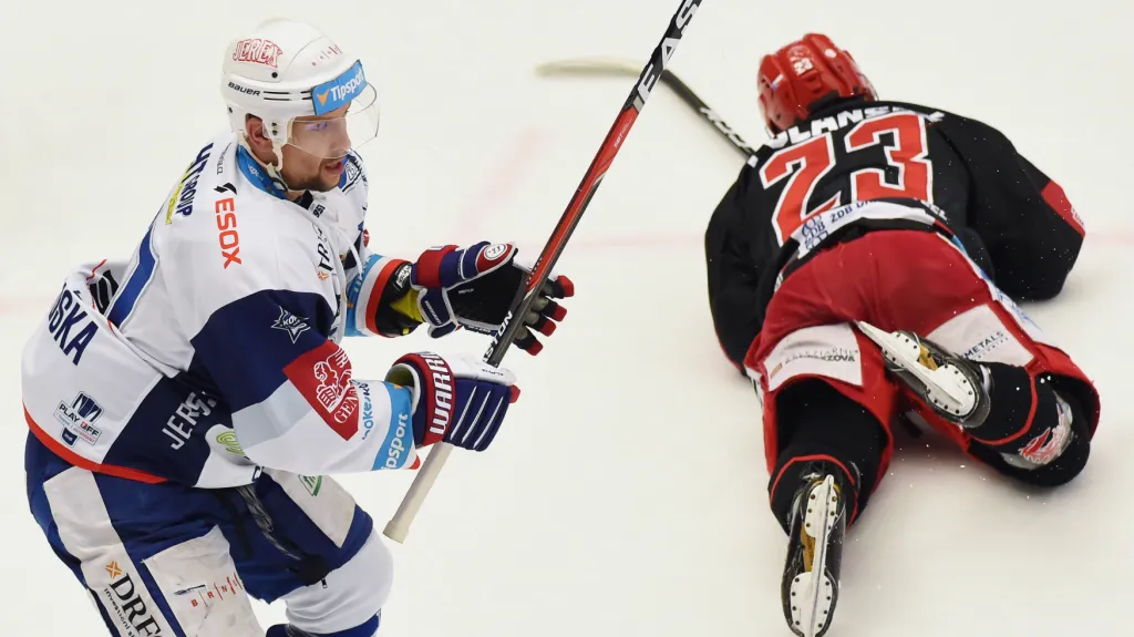 Jan Hruška v souboji s Jiřím Polanským