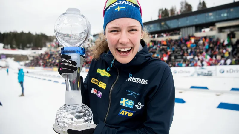 Hanna Öbergová s malým křišťálovým glóbem