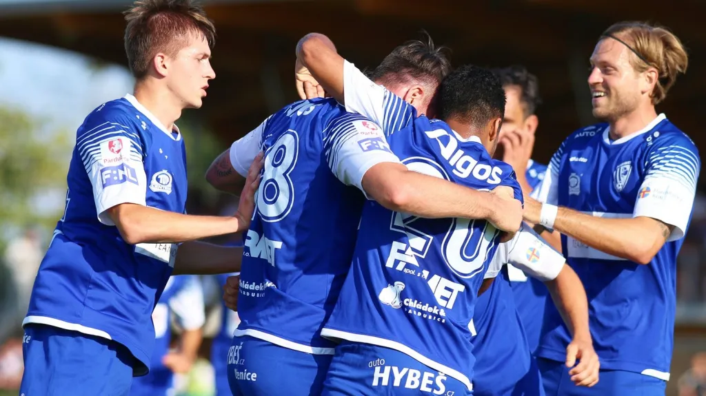 Radost fotbalistů Pardubic