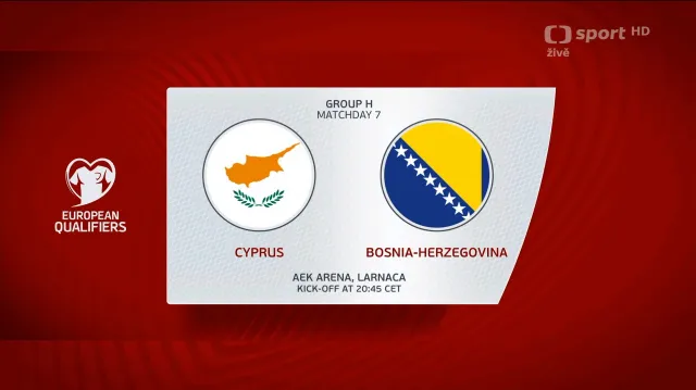 Sestřih utkání Kypr – Bosna a Hercegovina