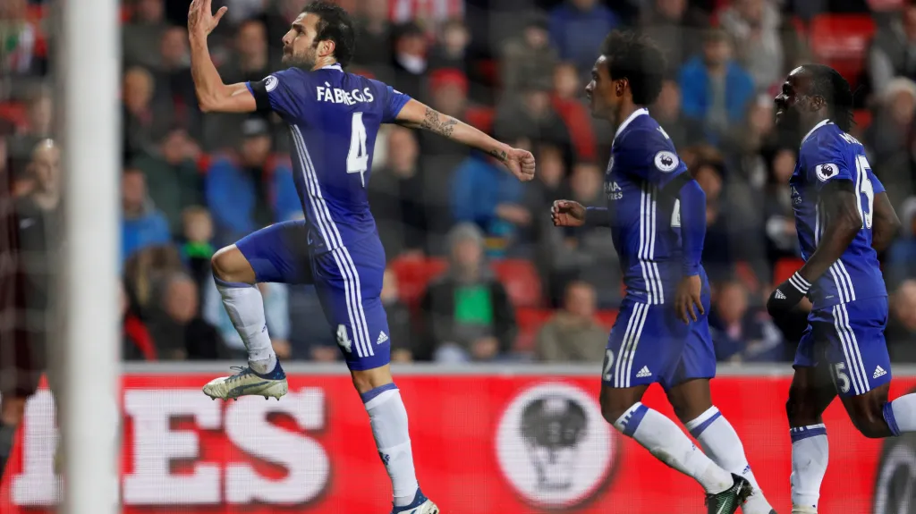 Fabregas slavící gól v dresu Chelsea