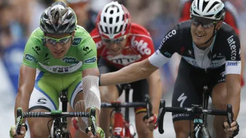 Gesto Mattea Trentina v cíli sedmé etapy