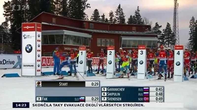 Sestřih stíhacího závodu mužů v Östersundu