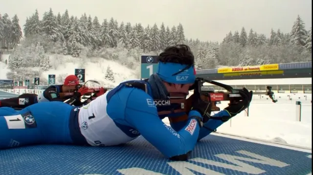 Sestřih stíhačky biatlonistů v Oberhofu