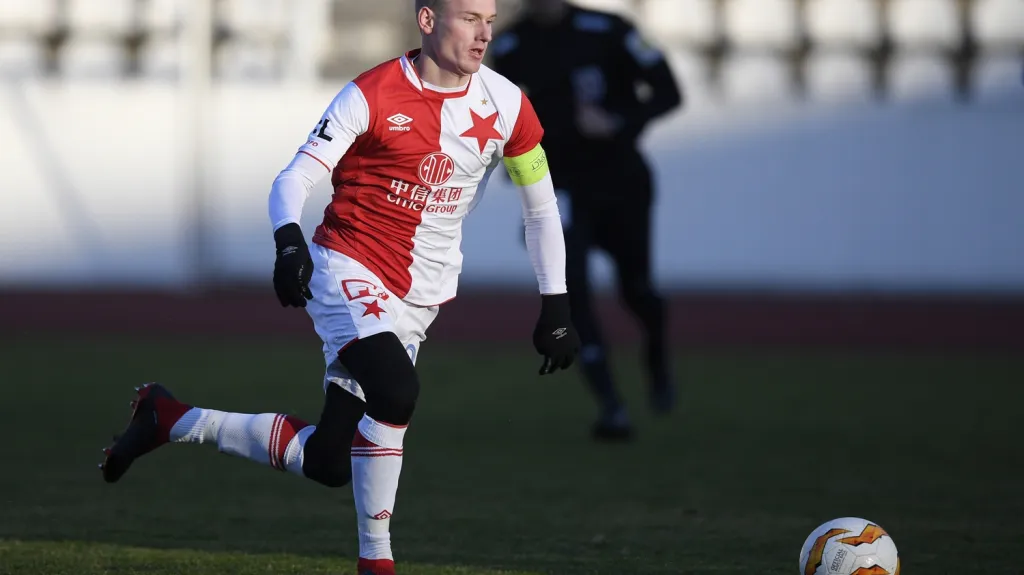 Petr Ševčík v dresu Slavie