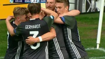 Gól v utkání Anglie U21 - Německo U21: Platte - 2:2 (70. min.)