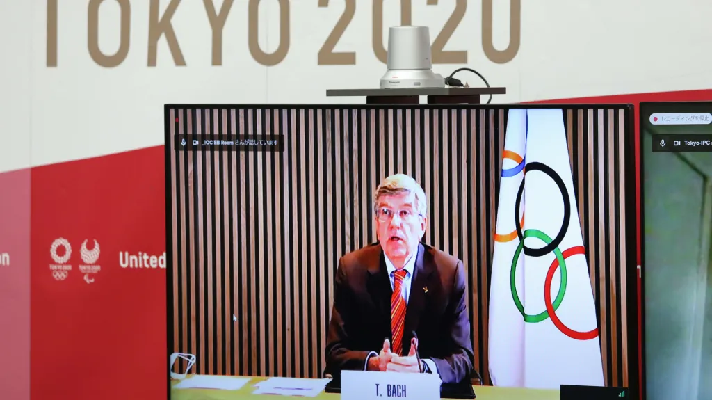 Thomas Bach na videokonferenci