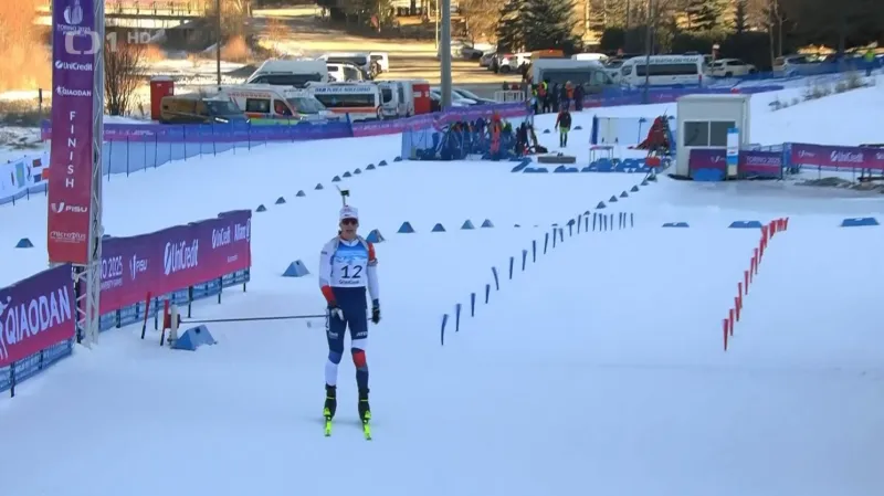 Biatlonista Hák získal na univerziádě bronz ve vytrvalostním závodě