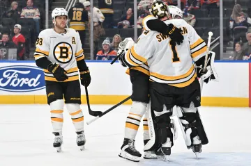 David Pastrňák se spoluhráči