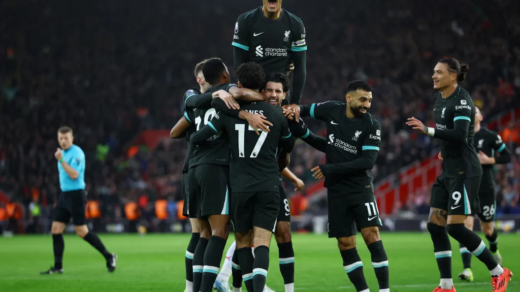 Radost fotbalistů Liverpoolu