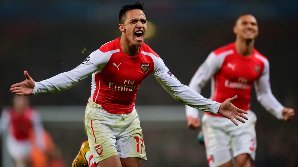 Alexis Sánchez se raduje z gólu