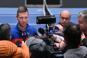 Tomáš Berdych komentuje první trénink před kvalifikací Davisova poháru s Koreou
