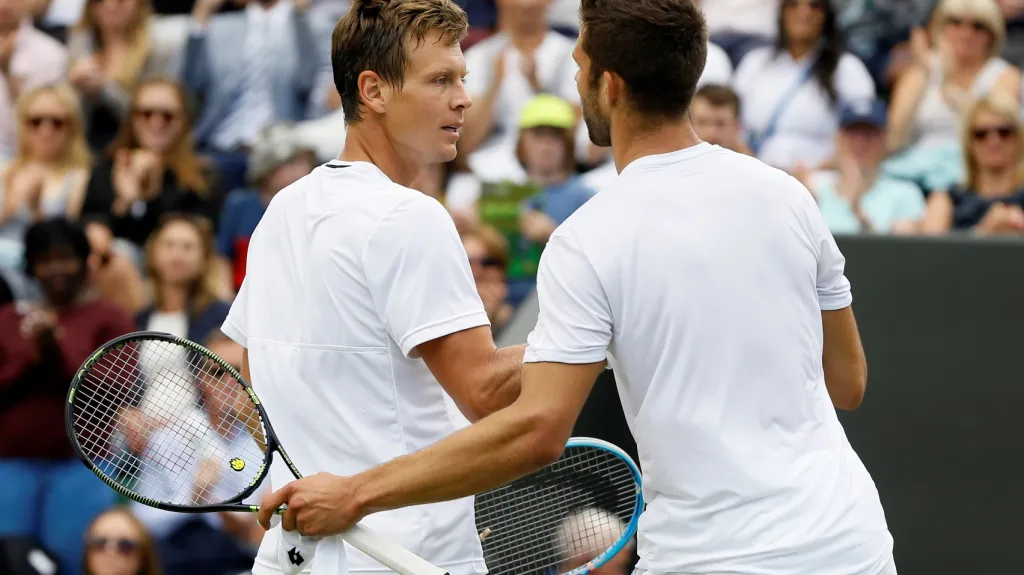 Tomáš Berdych a Jiří Veselý na Wimbledonu
