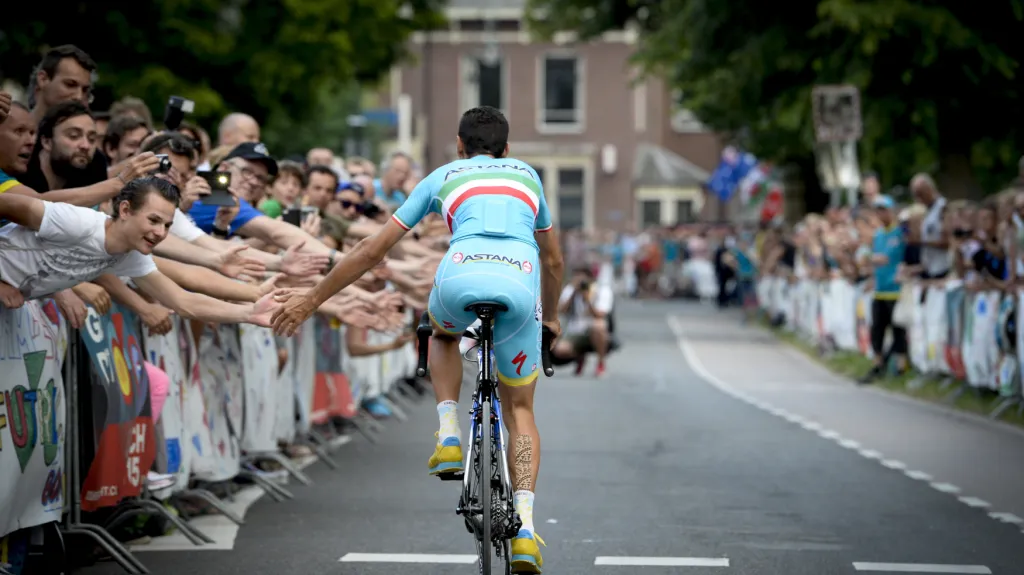 Vincenzo Nibali na startu Tour v Utrechtu