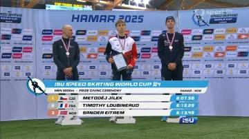 Medailový ceremoniál s vítězným Metodějem Jílkem