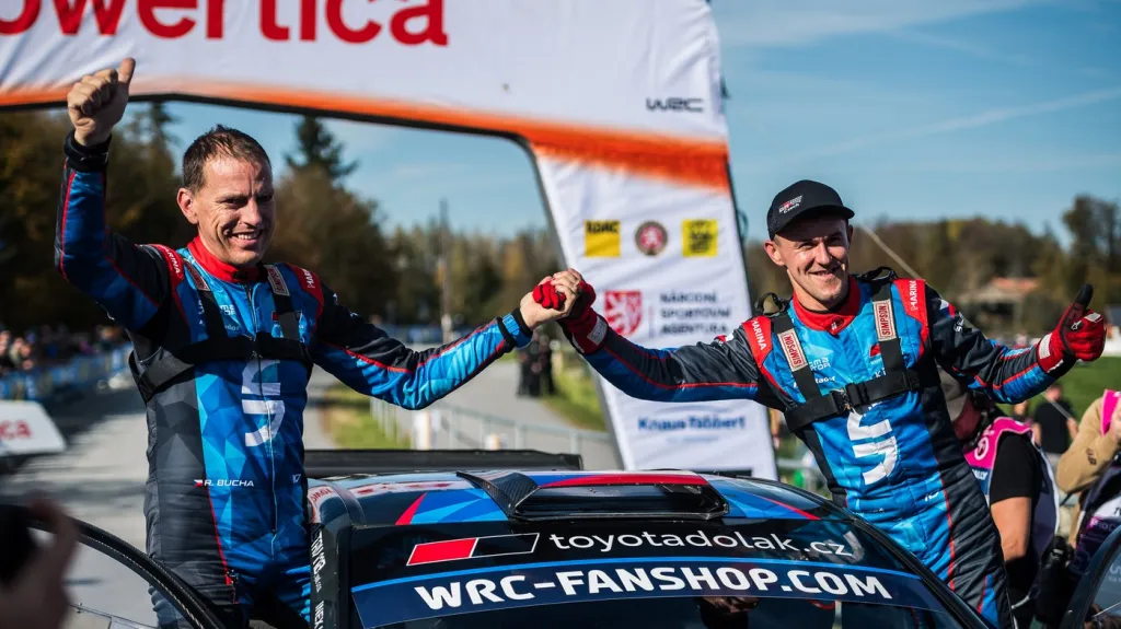 Radek Bucha a Filip Mareš na Středoevropské rallye