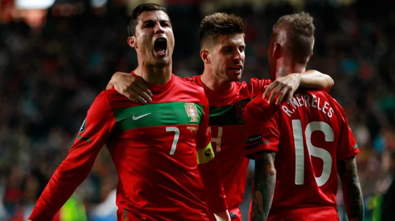 Radost portugalského fotbalisty Cristiana Ronalda