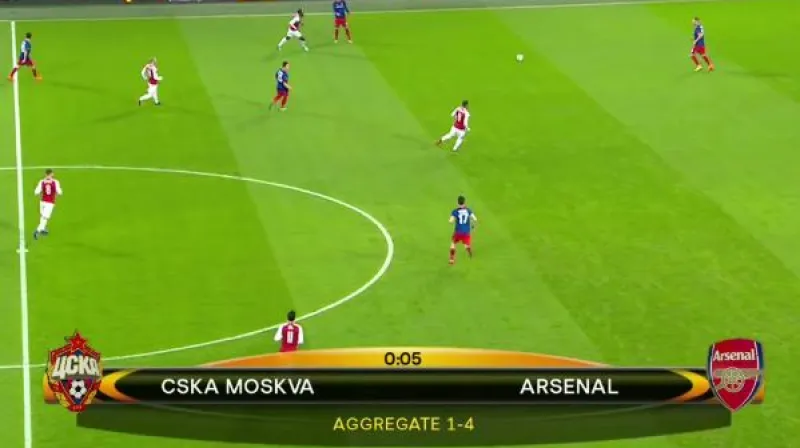 Sestřih zápasu CSKA Moskva - Arsenal