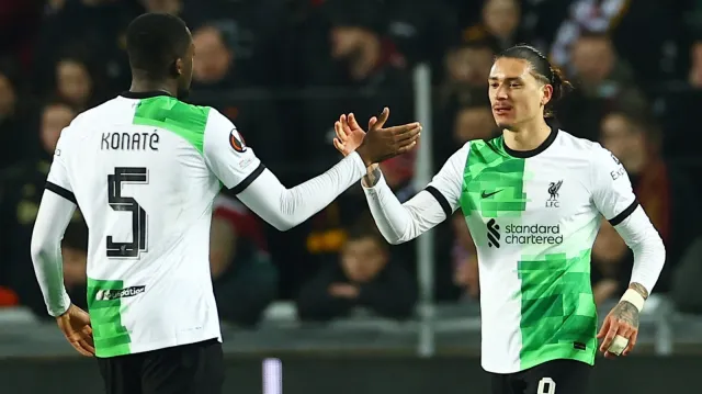 Gól v utkání Sparta – Liverpool: 0:3 – Núňez (45.+3 min.)