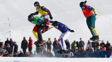 Čtvrtfinále s Karolínou Hrůšovou a Radkem Houserem ve snowboardcrossu družstev