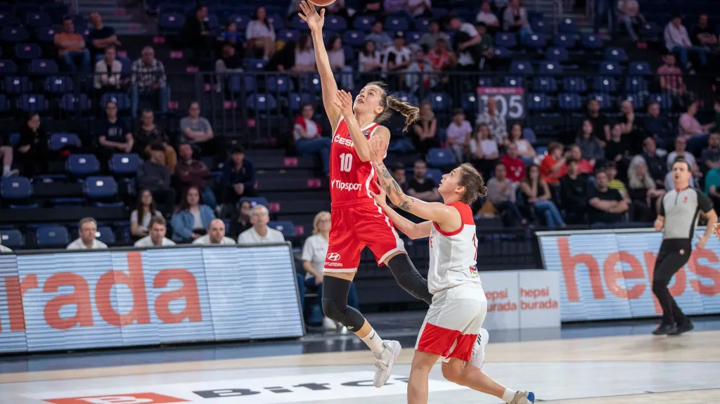 Eliška Hamzová v přípravném utkání před ME