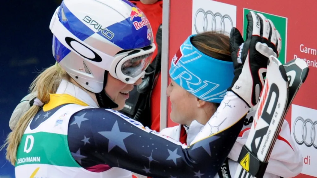 Lindsey Vonnová a Elisabeth Görglová