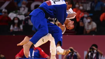 Záznam soutěží judistek do 63 kg a judistů do 81 kg