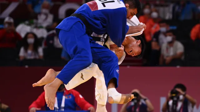 Záznam soutěží judistek do 63 kg a judistů do 81 kg