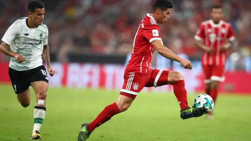 James Rodríguez v dresu Bayernu v utkání proti Liverpoolu