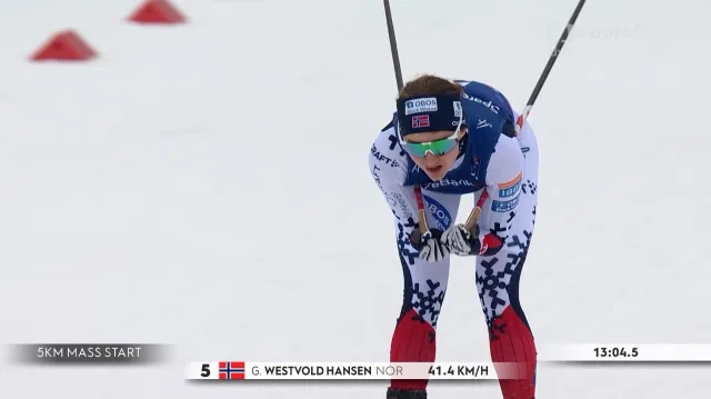 Závěr běhu sdruženářek na 5 km s hromadným startem