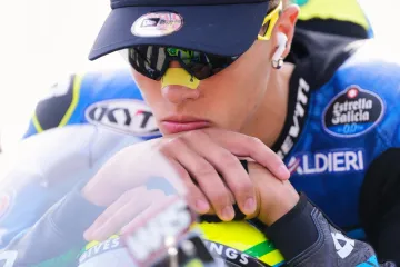 Diogo Moreira před startem Velké ceny Portugalska