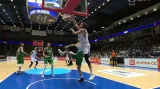 Alley oop Satoranského s Veselým v utkání s Bulharskem