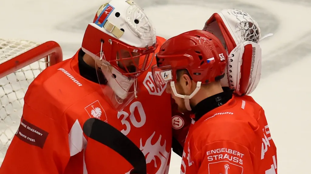 Radost hokejistů Třince