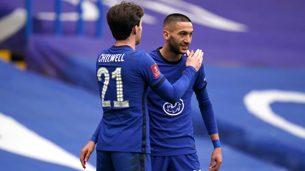 Fotbalisté Chelsea během zápasu s Sheffield United