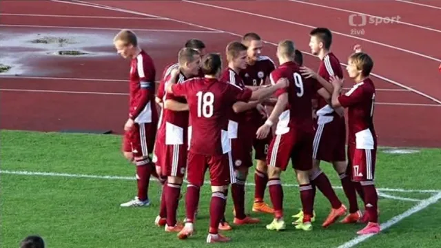 Gól v utkání Lotyšsko - Česko: Šadčins - 1:0 (53. min.)