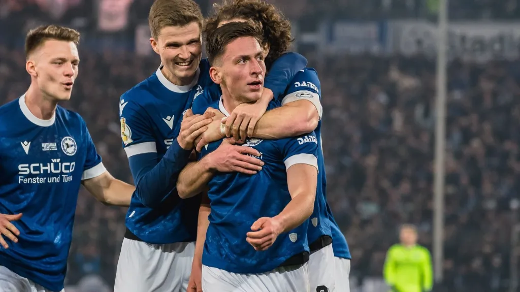 Radost fotbalistů Bielefeldu