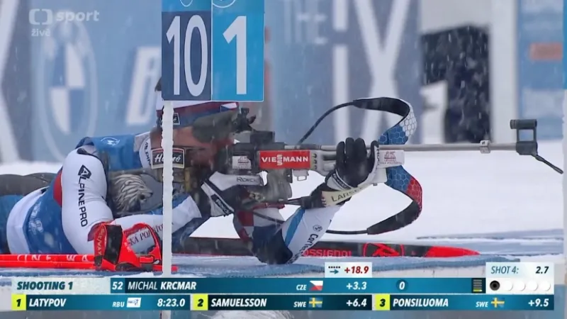 Sestřih českých střeleb sprintu biatlonistů na MS v Pokljuce
