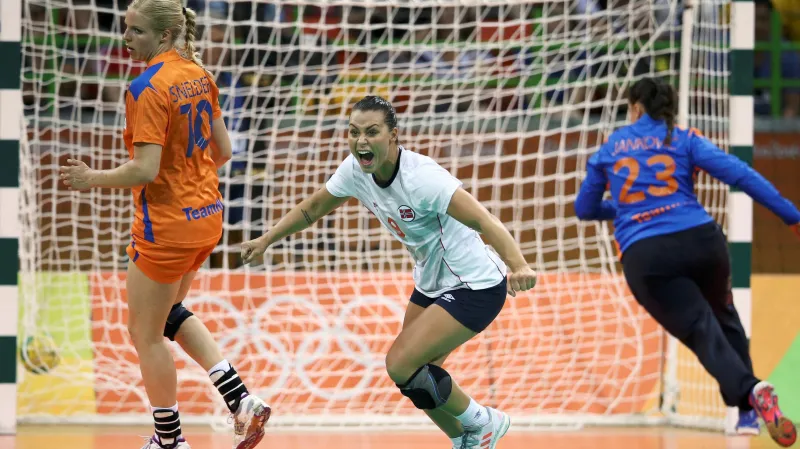Utkání házenkářek mezi Norskem a Nizozemskem