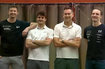 Zleva: Schweiner, Trousil, Tomatis a Perušič