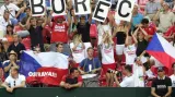 Fanoušci při úvodní dvouhře Radka Štěpánka s Ivem Karlovičem