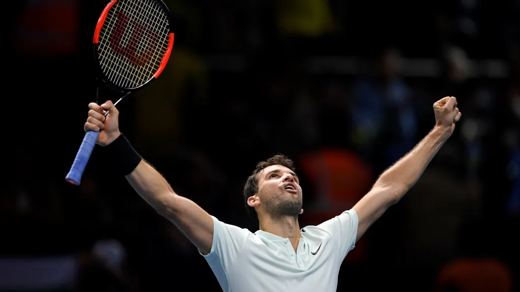 Radující se Grigor Dimitrov