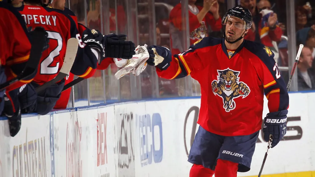 Michal Řepík slaví gól v dresu Floridy