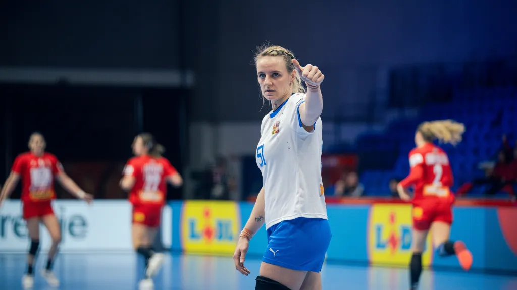 Opora házenkářské reprezentace Markéta Jeřábková