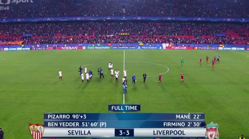 Sestřih utkání Sevilla - Liverpool