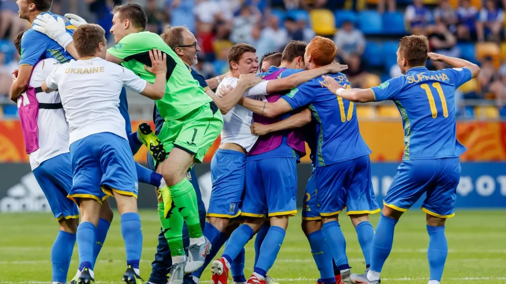Radost fotbalistů Ukrajiny